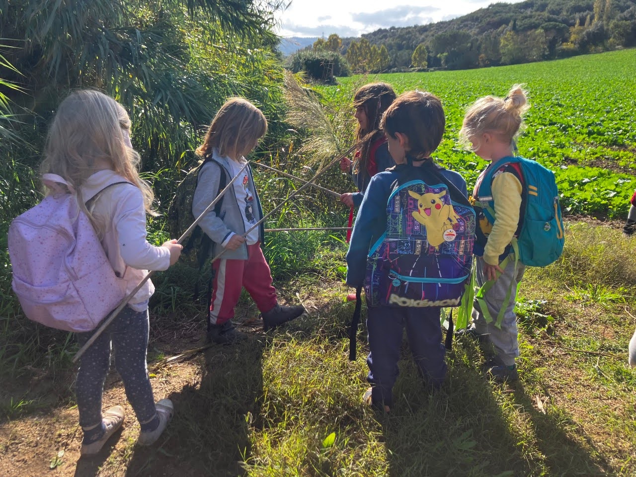 Children starting the school day