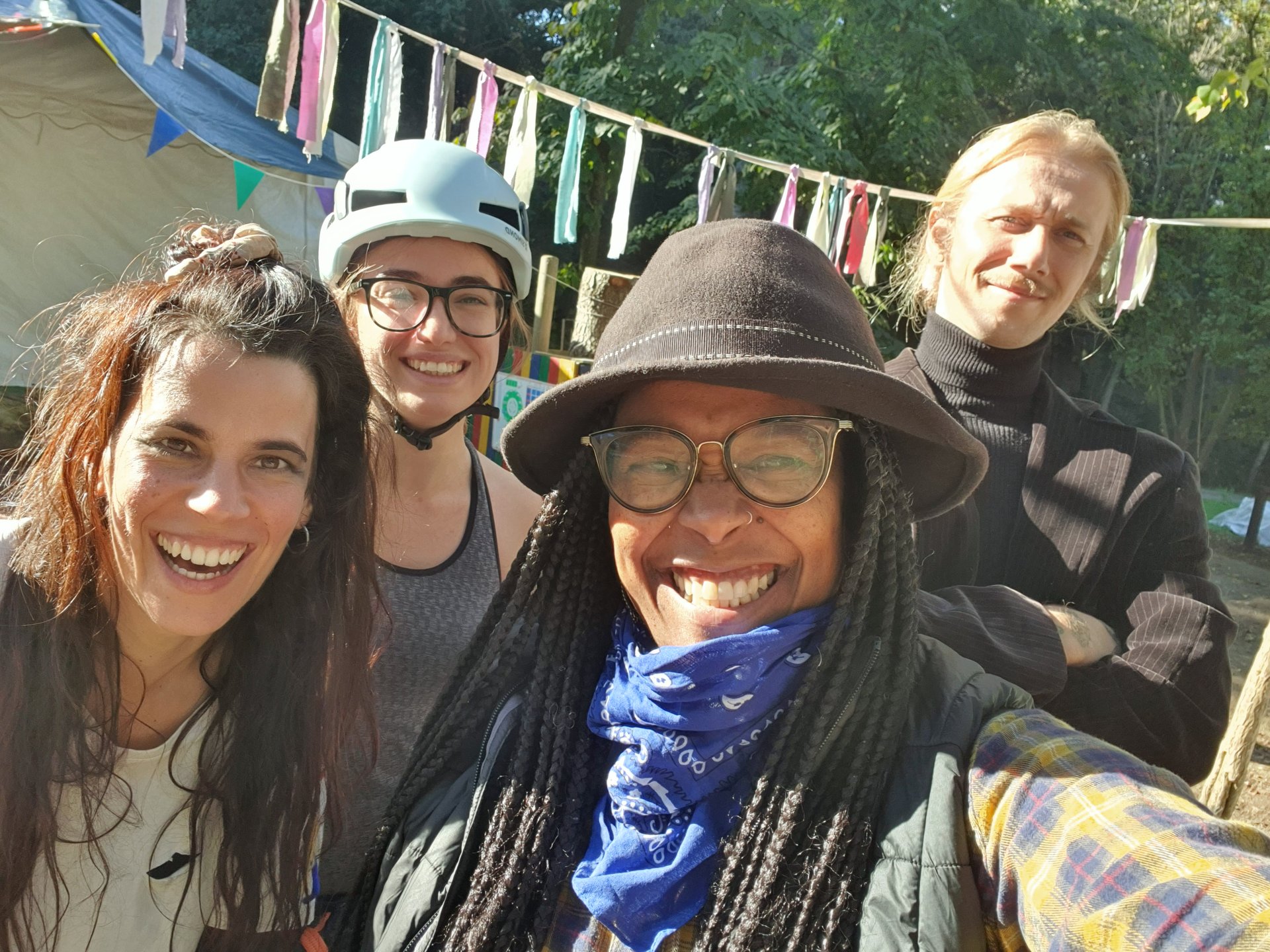 A teacher training session outdoors