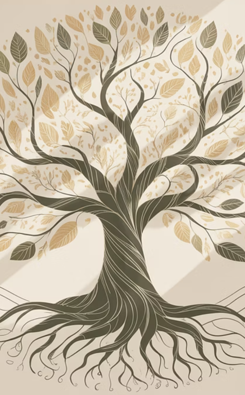 A growing tree, illustrating The Chestnut Tree's Growth System
